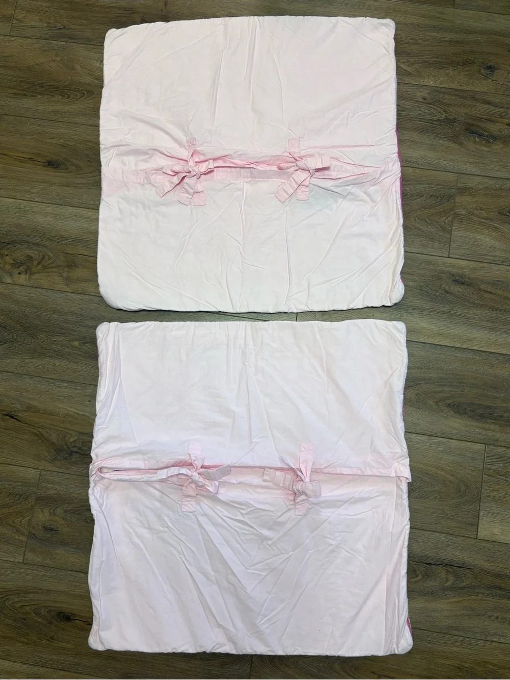 Pottery Barn Teen Pink Floral Embroidered Patchwork Euro Shams 24”